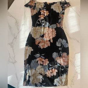 Floral Shoulderless Dress